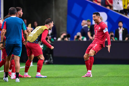 Cristiano Ronaldo of Portugal celebrates