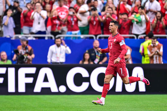 Cristiano Ronaldo of Portugal celebrates