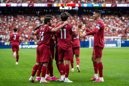 Bruno Fernandes, Joao Neves, Joao Felix and Cristiano