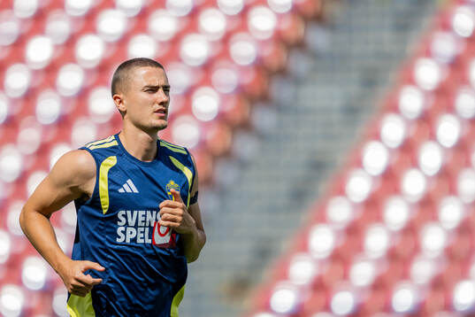 Gustaf Lagerbielke of the Swedish national football team at