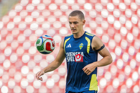 Gustaf Lagerbielke of the Swedish national football team at
