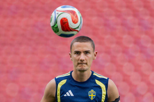 Gustaf Lagerbielke of the Swedish national football team at