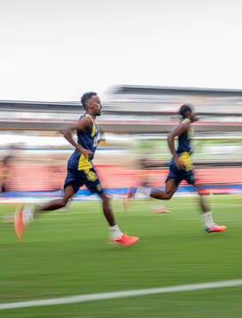 Taha Ali of the Swedish national football team at a