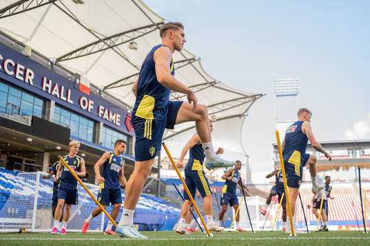 Viktor Gyökeres of the Swedish national football team at a