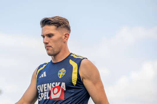 Viktor Gyökeres of the Swedish national football team at a