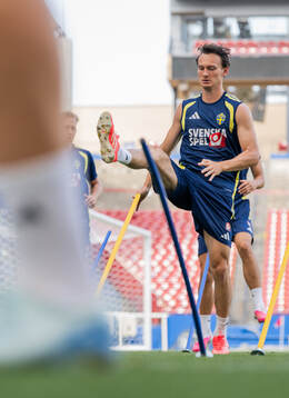 Hjalmar Ekdal of the Swedish national football team at a