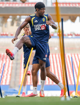 Anthony Elanga of the Swedish national football team at a