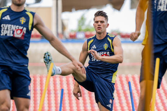 Viktor Gyökeres of the Swedish national football team at a
