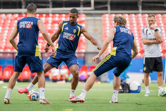 Isak Hien of the Swedish national football team at a