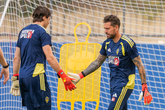 Goalkeeper Jacob Widell Zetterström and goalkeeper