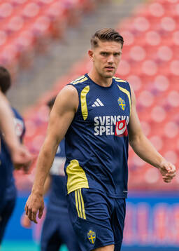 Viktor Gyökeres of the Swedish national football team at a