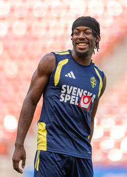 Anthony Elanga of the Swedish national football team at a