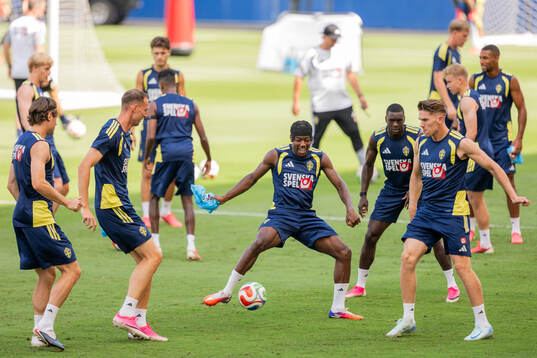 Gustaf Nilsson, Anthony Elanga, Ken Sema and Viktor
