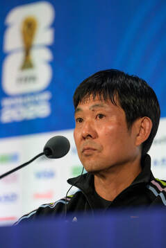 Head coach Hajime Moriyasu of the Japanese national