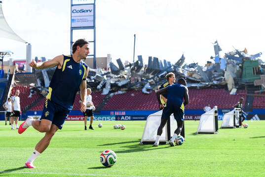 Mattias Svanberg of the Swedish national football team at a