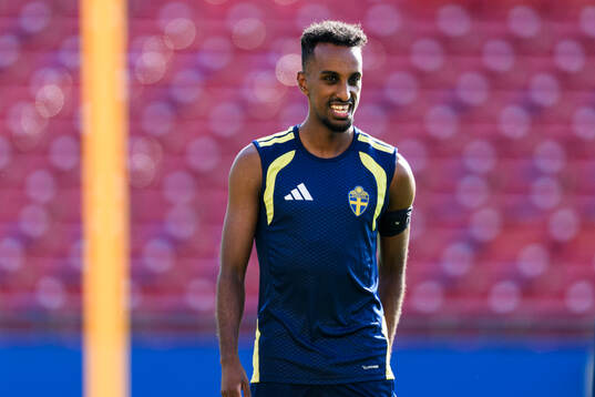 Taha Ali of the Swedish national football team at a