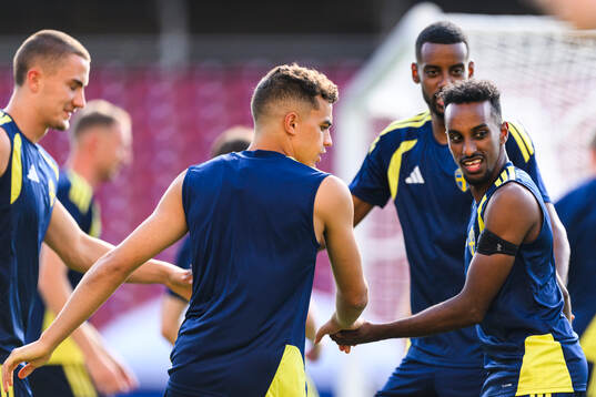 Yasin Ayari and Taha Ali of the Swedish national football