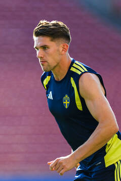 Viktor Gyökeres of the Swedish national football team at a
