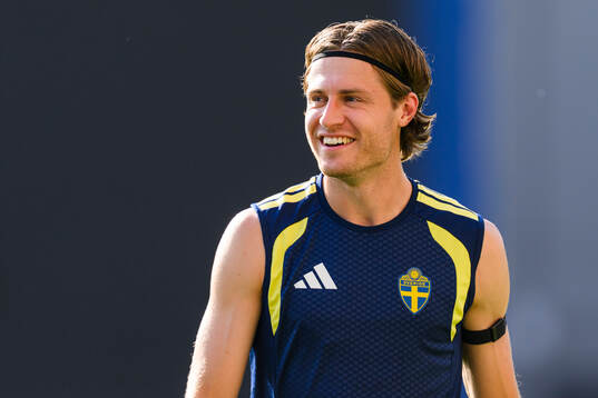 Mattias Svanberg of the Swedish national football team at a
