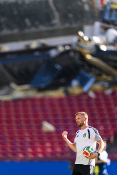 Assistant coach Sebastian Larsson of the Swedish national