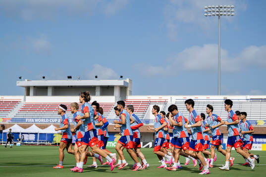 Players of the Japanese national football team at a