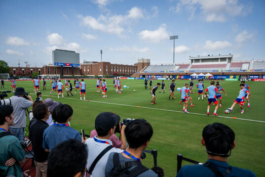 Players of the Japanese national football team at a