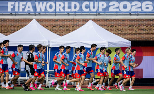 Players of the Japanese national football team at a