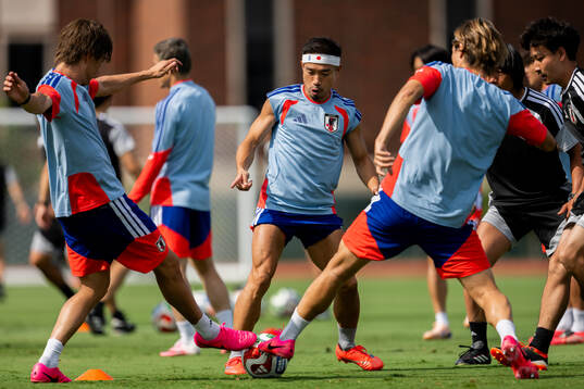 Yuto Nagatomo of the Japanese national football team at a
