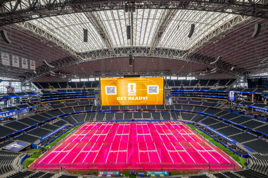 General interior view of Dallas stadium