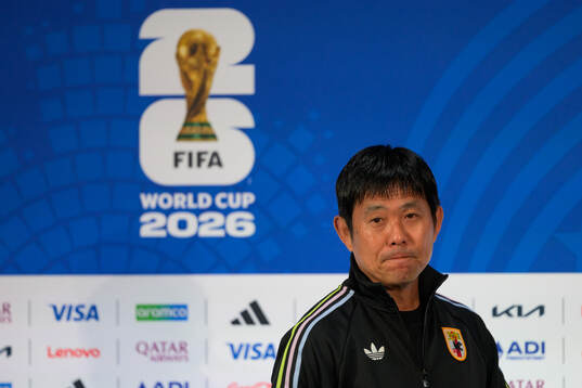 Head coach Hajime Moriyasu of the Japanese national