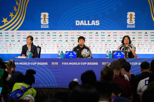 Head coach Hajime Moriyasu of the Japanese national