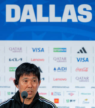 Head coach Hajime Moriyasu of the Japanese national