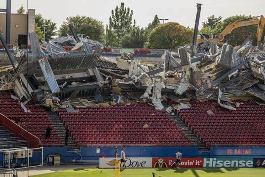 The stadium at a training session with the Swedish national