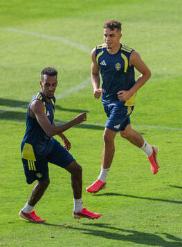 Taha Ali and Yasin Ayari of the Swedish national football