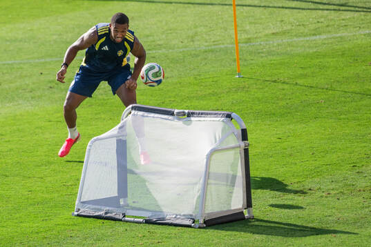 Isak Hien of the Swedish national football team at a