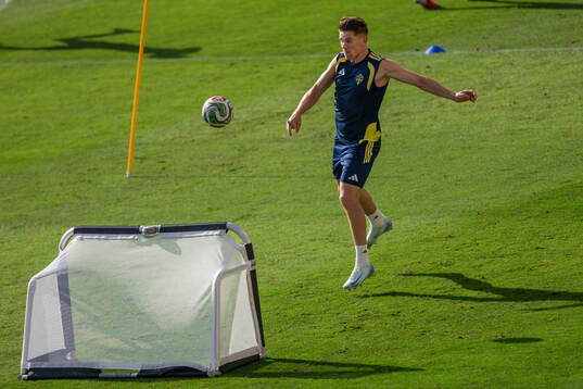 Viktor Gyökeres of the Swedish national football team at a