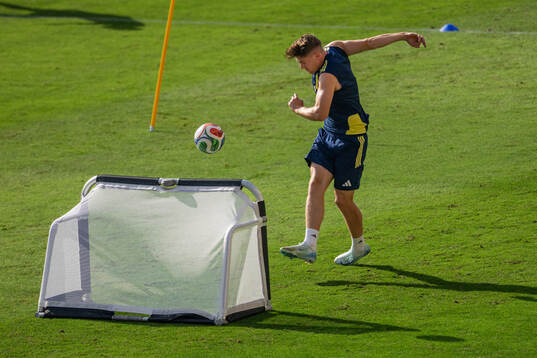 Viktor Gyökeres of the Swedish national football team at a