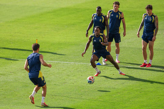 Anthony Elanga of the Swedish national football team at a
