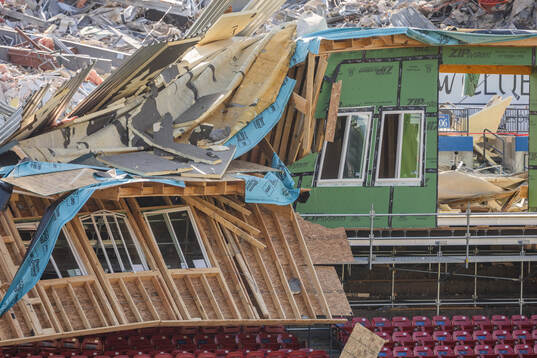 On going construction work at FC Dallas Stadium at a