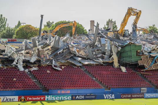 On going construction work at FC Dallas Stadium at a