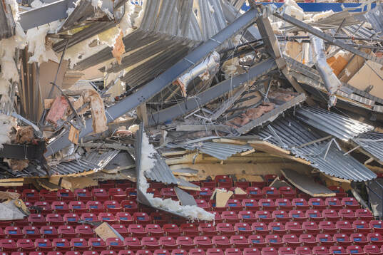 On going construction work at FC Dallas Stadium at a