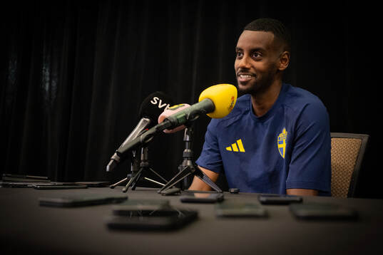 Alexander Isak of the Swedish men's national football team
