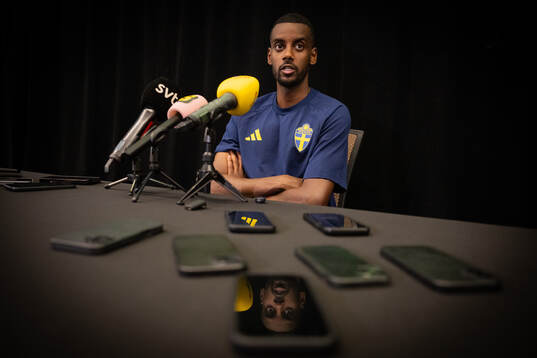 Alexander Isak of the Swedish men's national football team