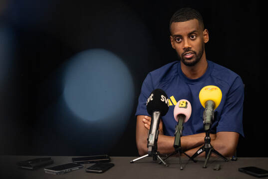 Alexander Isak of the Swedish men's national football team