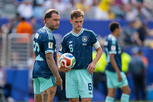 David Raum and Joshua Kimmich of Germany