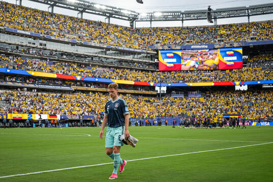 Joshua Kimmich of Germany looks dejected