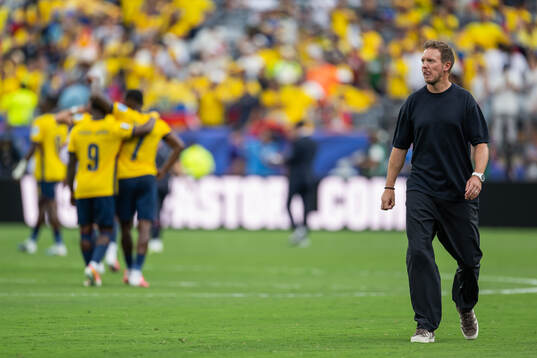 Head coach Julian Nagelsmann of Germany looks dejected