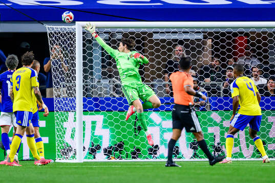 Goalkeeper Jacob Widell Zetterström of Sweden