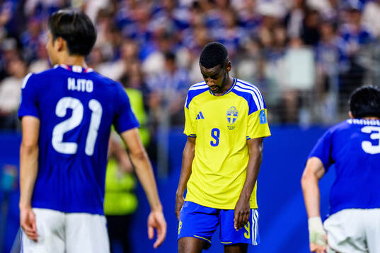 Alexander Isak of Sweden looks dejected