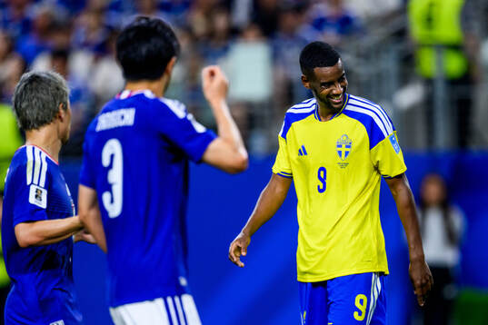 Alexander Isak of Sweden looks dejected